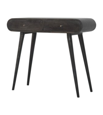 Table console incurvée noir cendré