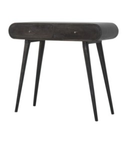 Table console incurvée noir cendré
