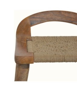 Woven Raised Back Stool