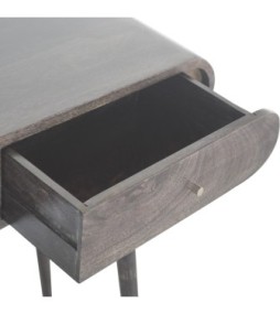 Table console incurvée noir cendré