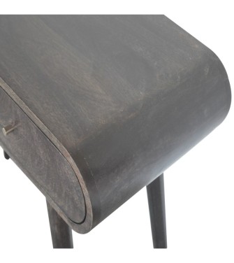 Table console incurvée noir cendré