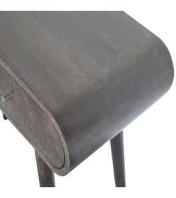 Table console incurvée noir cendré