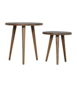 Repose-pieds en forme de tronc d'arbre (lot de 2)