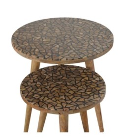 Repose-pieds en forme de tronc d'arbre (lot de 2)