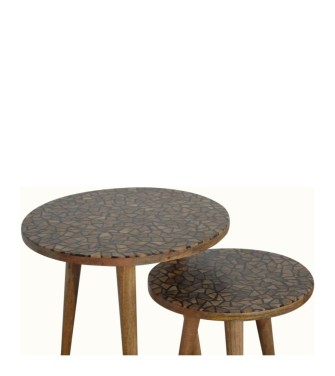 Repose-pieds en forme de tronc d'arbre (lot de 2)