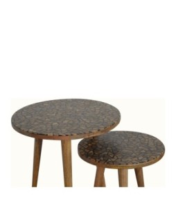 Repose-pieds en forme de tronc d'arbre (lot de 2)