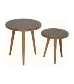 Repose-pieds en forme de tronc d'arbre (lot de 2)