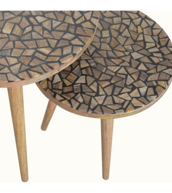Repose-pieds en forme de tronc d'arbre (lot de 2)