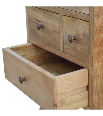 Table de chevet multifonctions style nordique à 4 tiroirs