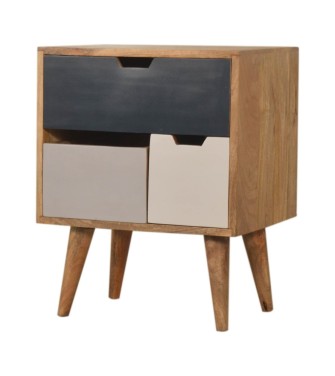 Table de chevet à 3 tiroirs Navy Multi