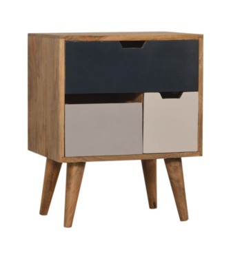 Table de chevet à 3 tiroirs Navy Multi