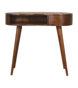Bureau arrondi finition châtaigne