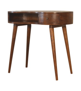Bureau arrondi finition châtaigne