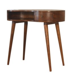Bureau arrondi finition châtaigne