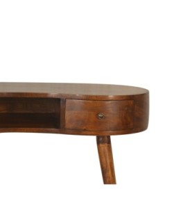 Bureau arrondi finition châtaigne