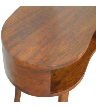 Bureau arrondi finition châtaigne