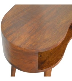 Bureau arrondi finition châtaigne