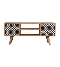 Meuble TV à motif diamant