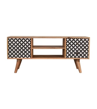 Meuble TV à motif diamant