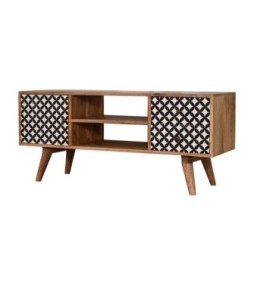 Meuble TV à motif diamant