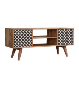 Meuble TV à motif diamant