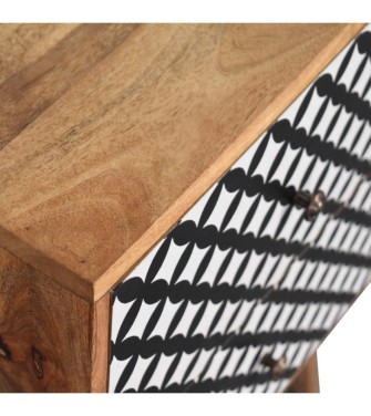 Table de chevet imprimée en sérigraphie diamant