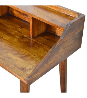 Bureau à tiroirs multiples couleur châtaigne
