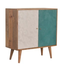 Acadia Teal and White Cabinet