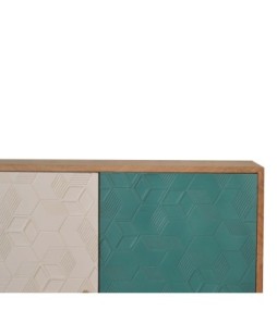 Acadia Teal and White Cabinet