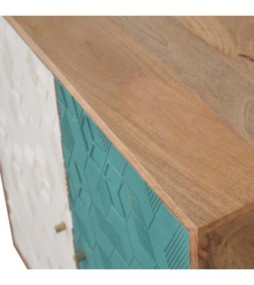Acadia Teal and White Cabinet