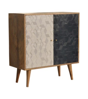 Acadia White and Navy Cabinet