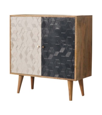 Acadia White and Navy Cabinet