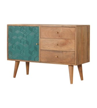 Acadia Teal Cabinet with Drawers