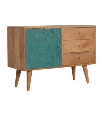 Acadia Teal Cabinet with Drawers