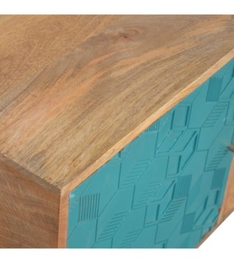 Acadia Teal Cabinet with Drawers