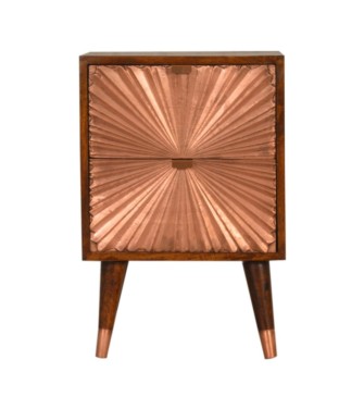 Table de chevet en cuivre de Manille