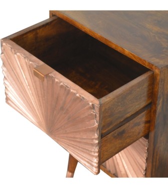 Table de chevet en cuivre de Manille