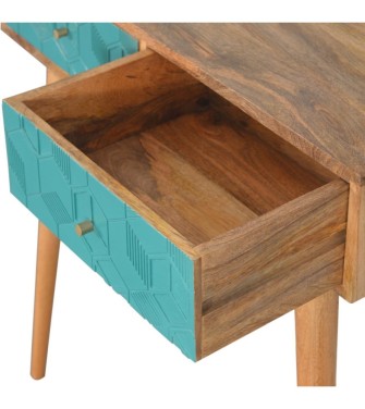 Acadia Teal Console Table