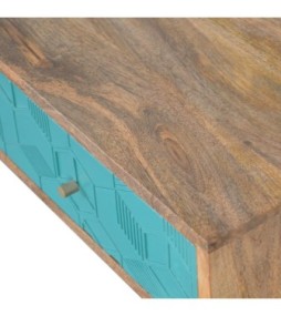 Acadia Teal and White Console Table