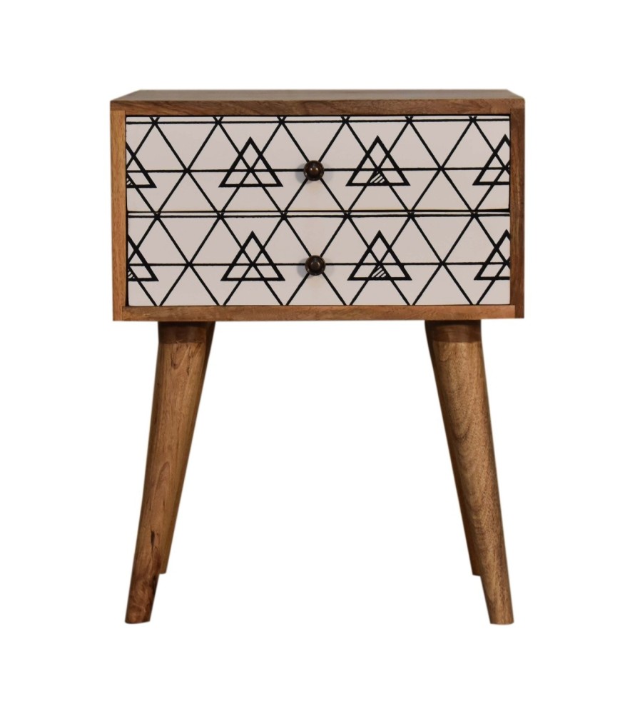 Table de chevet triangulaire imprimée