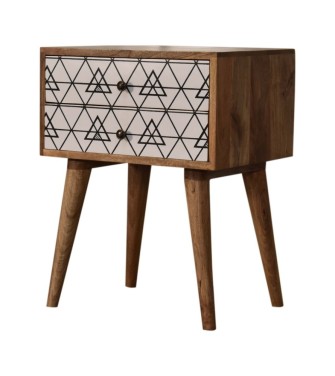 Table de chevet triangulaire imprimée