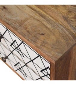 Table de chevet triangulaire imprimée