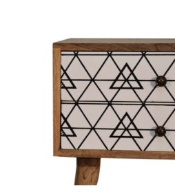 Table de chevet triangulaire imprimée
