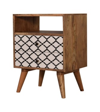 Table de chevet Stella avec niche ouverte