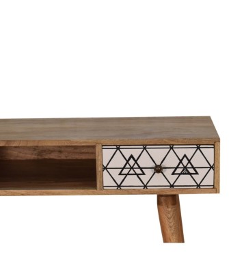 Bureau triangulaire imprimé