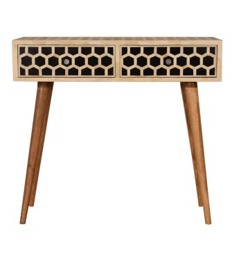 Honeycomb Bone Inlay Console Table