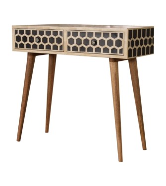 Honeycomb Bone Inlay Console Table