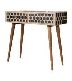 Honeycomb Bone Inlay Console Table