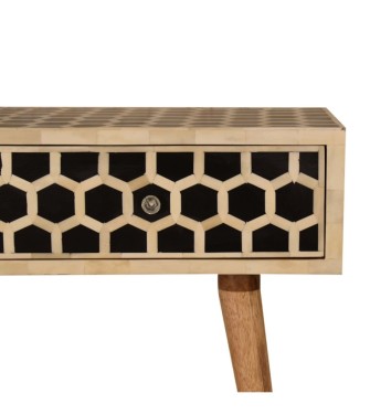 Honeycomb Bone Inlay Console Table