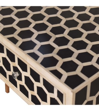 Honeycomb Bone Inlay Console Table